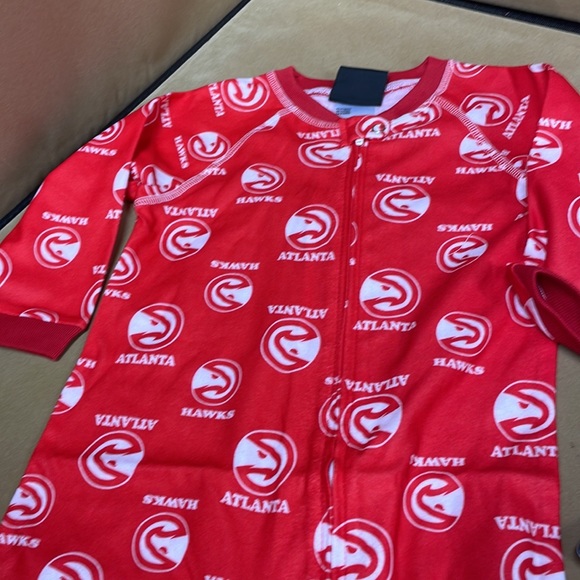 NBA Hawks Baby’s Footie Pajama’s - Picture 2 of 7